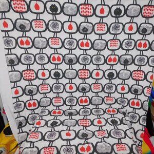 IKEA ANGSSKARA Twin Duvet Cover Black White Red Cat Hearts Apples  Cotton